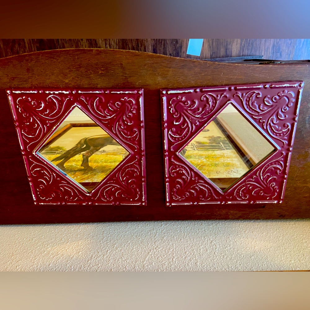 Rustic Vintage style tin Mirrors